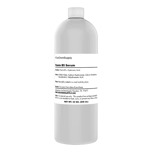 Hydrating and healing serum with Vitamin B5 and 100% Hyaluronic Acid.